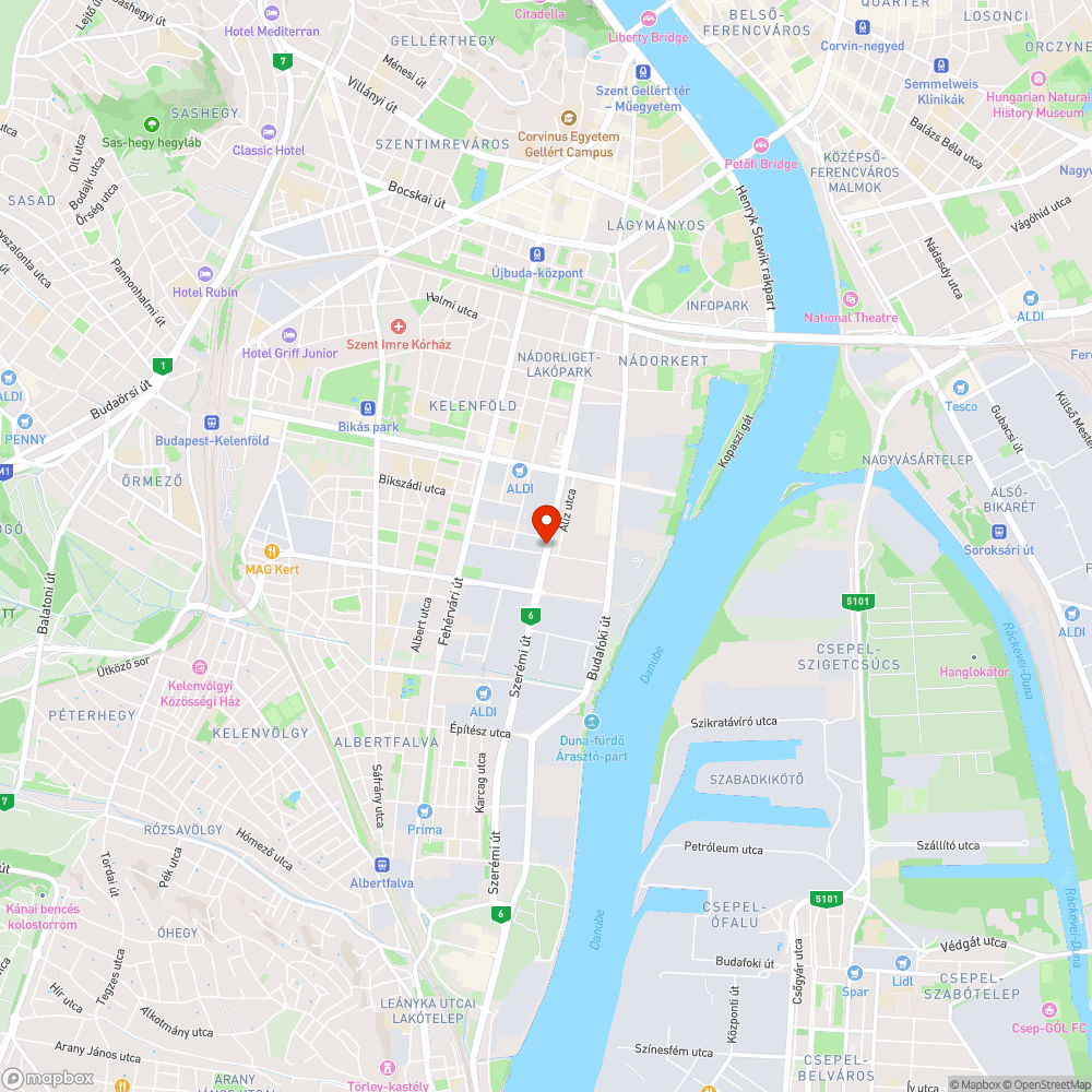 Szerémi úti turista összezavarós bejelentés helye