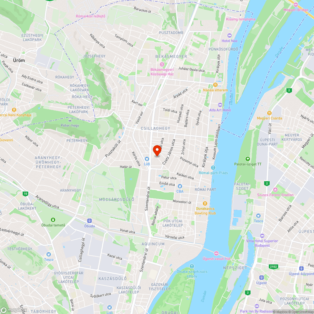 Kátyú bejelentés helye