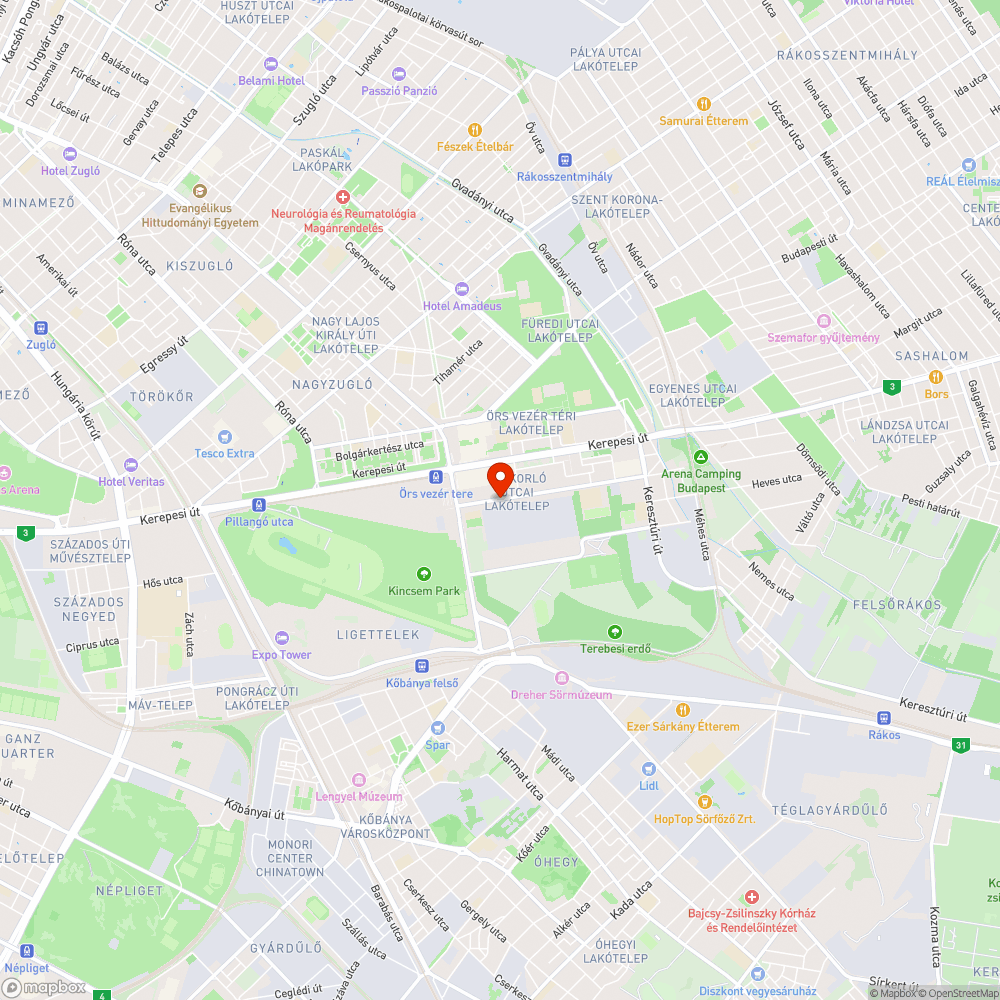 Kátyú a Gyakorló utcában bejelentés helye