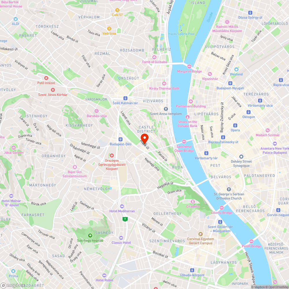 Elhagyott autó az Attila úton bejelentés helye