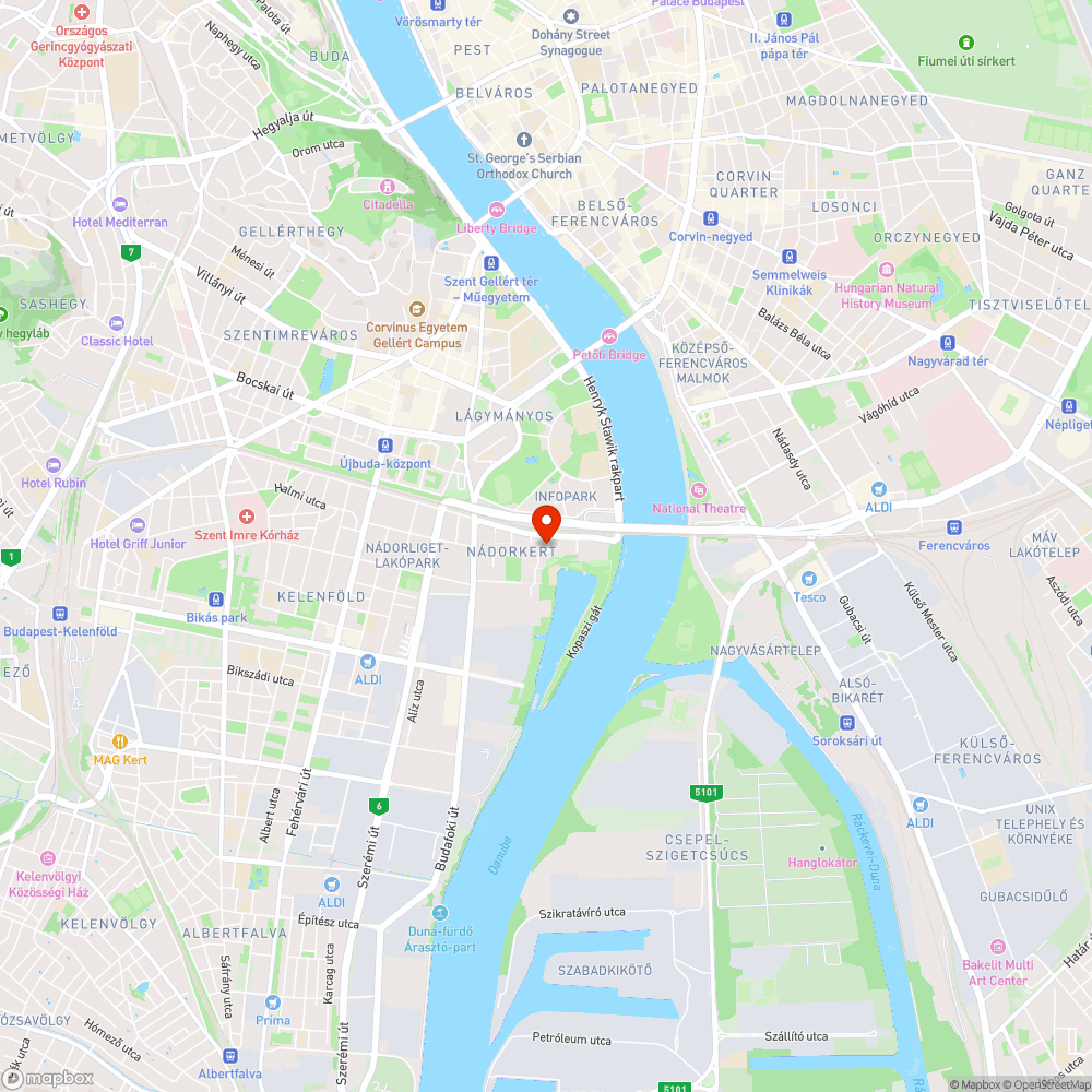 Kapu zárva a Kopaszi gátnál a Vízpart utcánál bejelentés helye