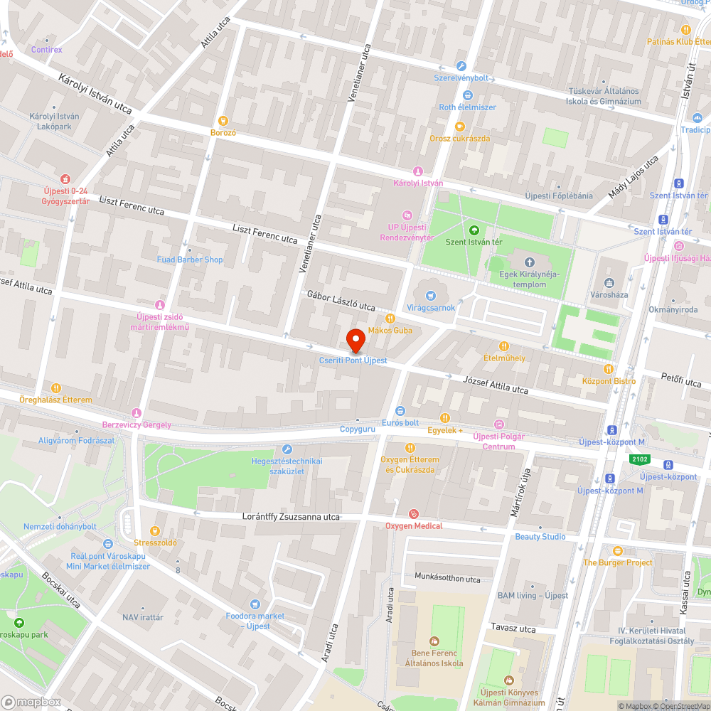 Elhagyatott autó bejelentés helye