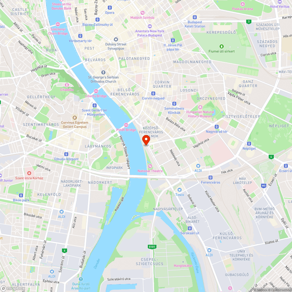 Patkánymentes Budapest(?) bejelentés helye