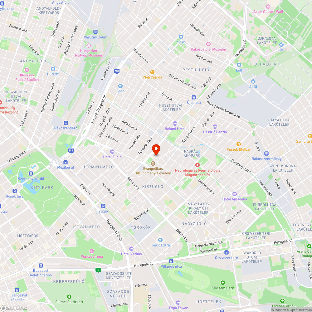 Járművek közé beékelt biciklitároló bejelentés helye