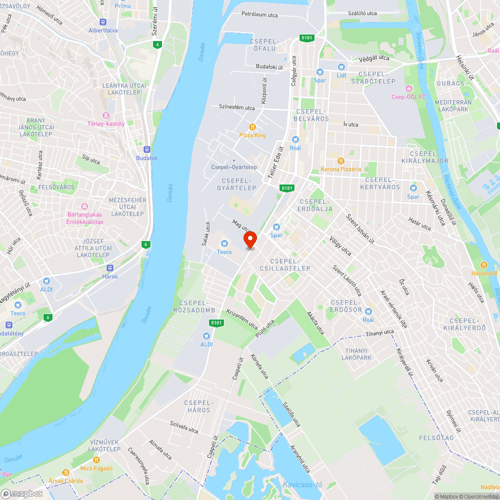 II. Rákóczi Ferenc úti Bicikliút bejelentés helye