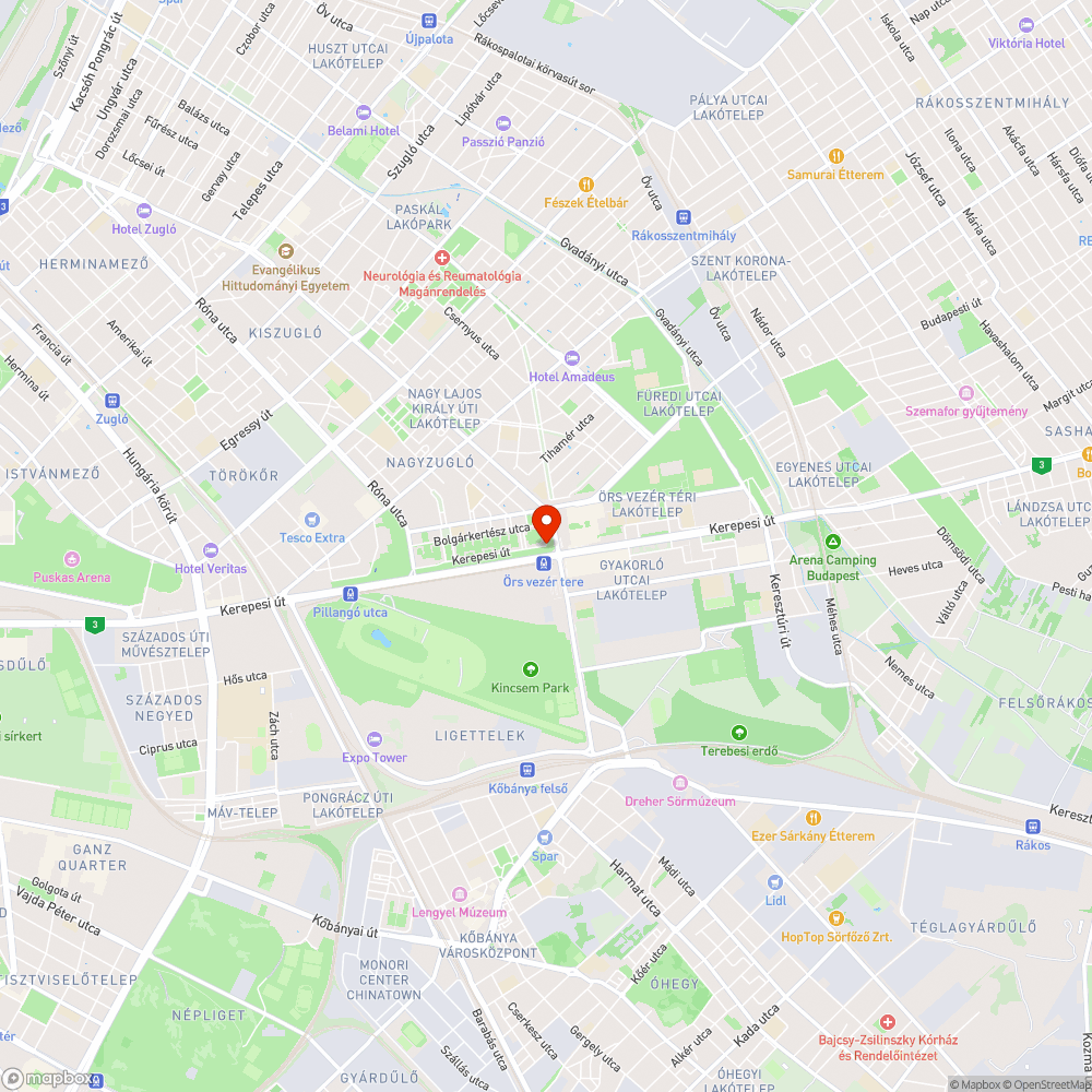 XIV ker. Kerepesi 80/D bejelentés helye