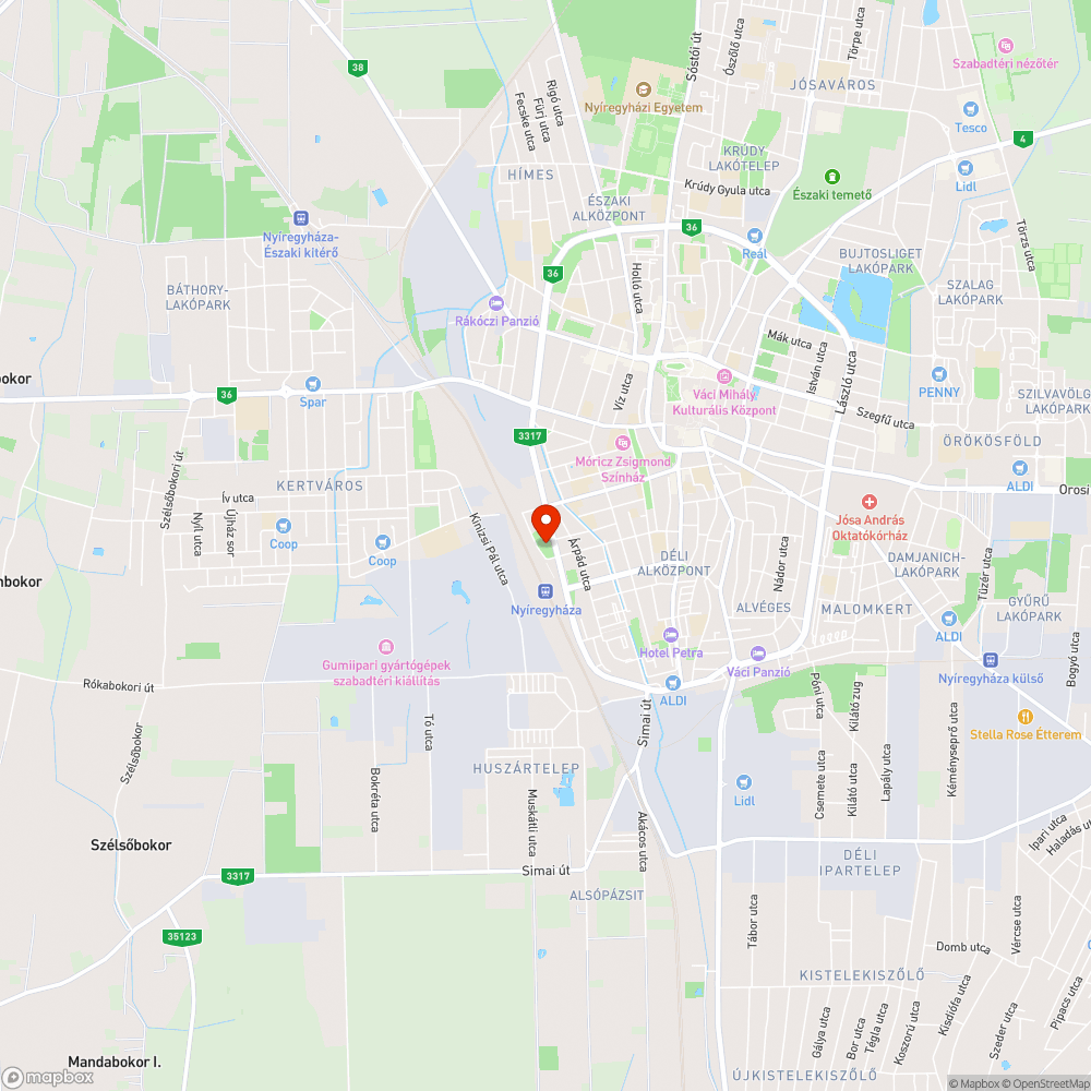 Szemét bejelentés helye