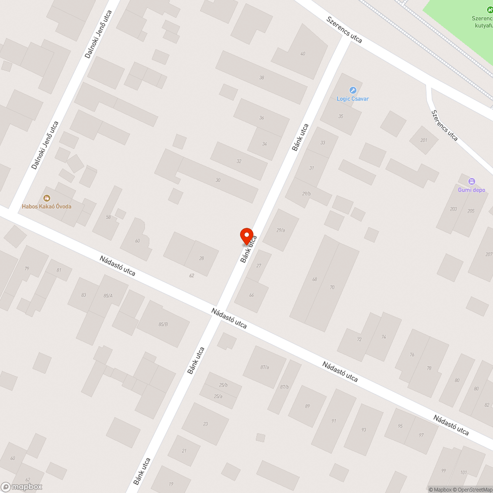 Nagy terjedelmű kátyú bejelentés helye