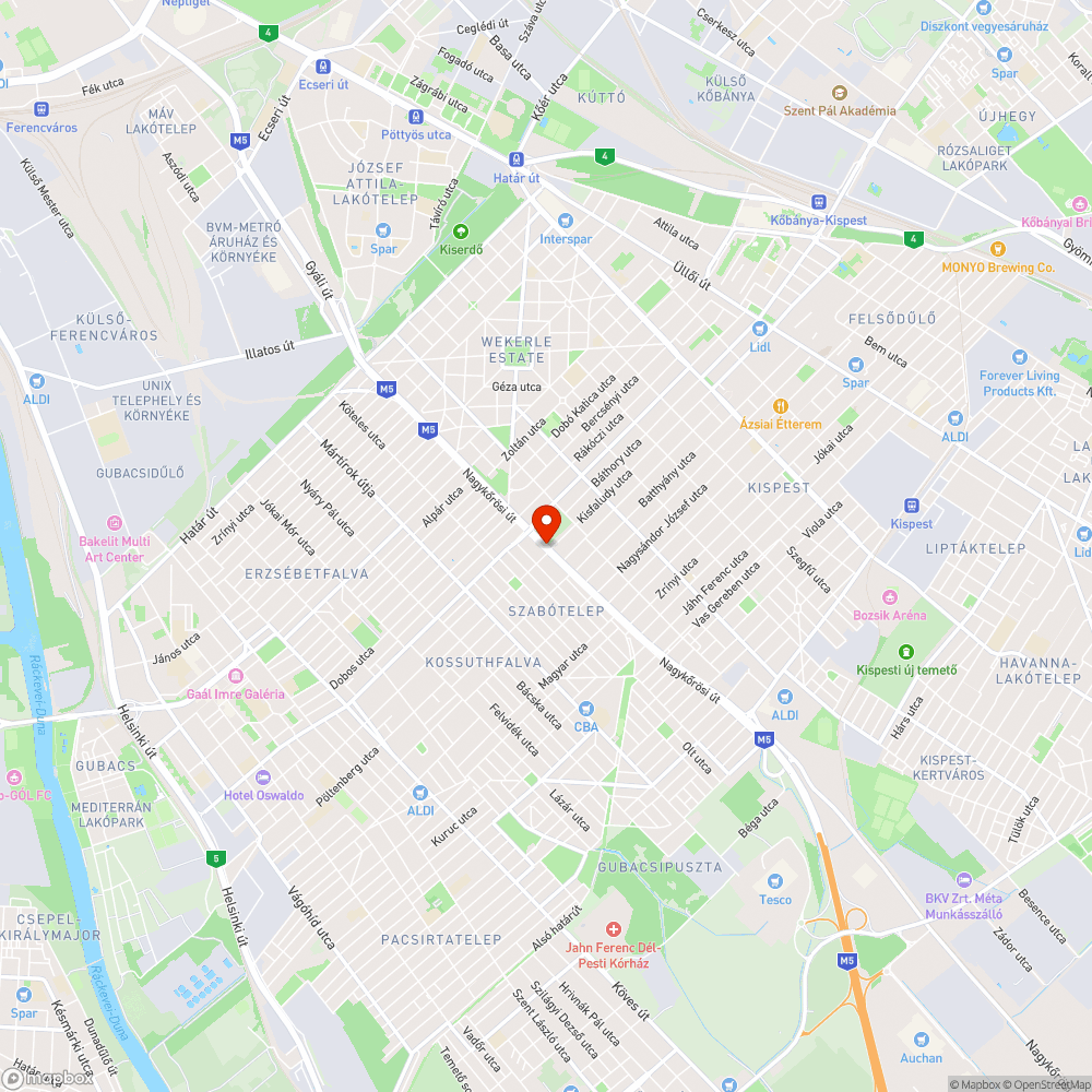 M5 - Járhatatlan bokros szakasz bejelentés helye