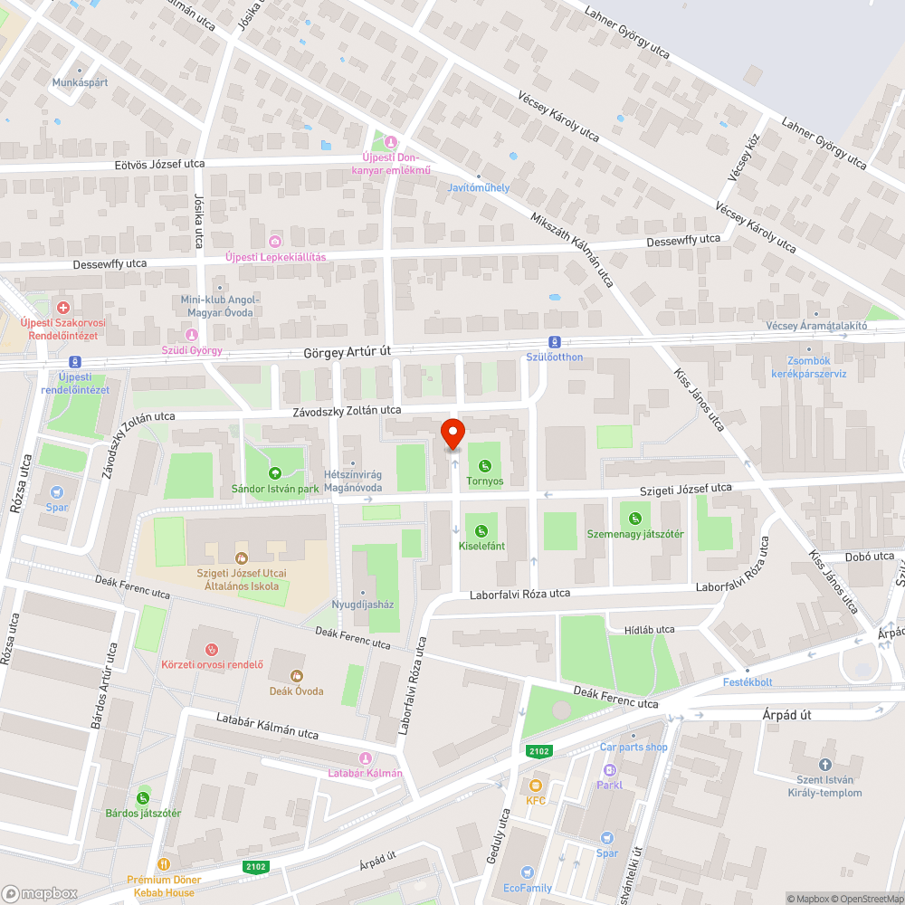 Elhagyott autó bejelentés helye