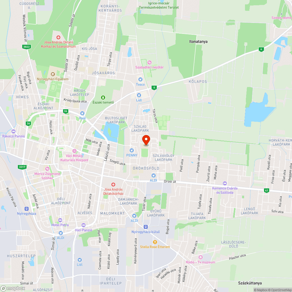 Nincs világítás bejelentés helye