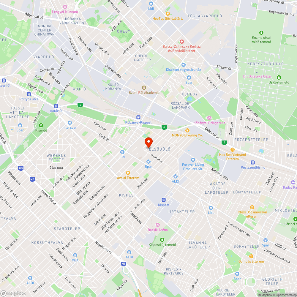 Roncsautó parkolás Kispesten bejelentés helye