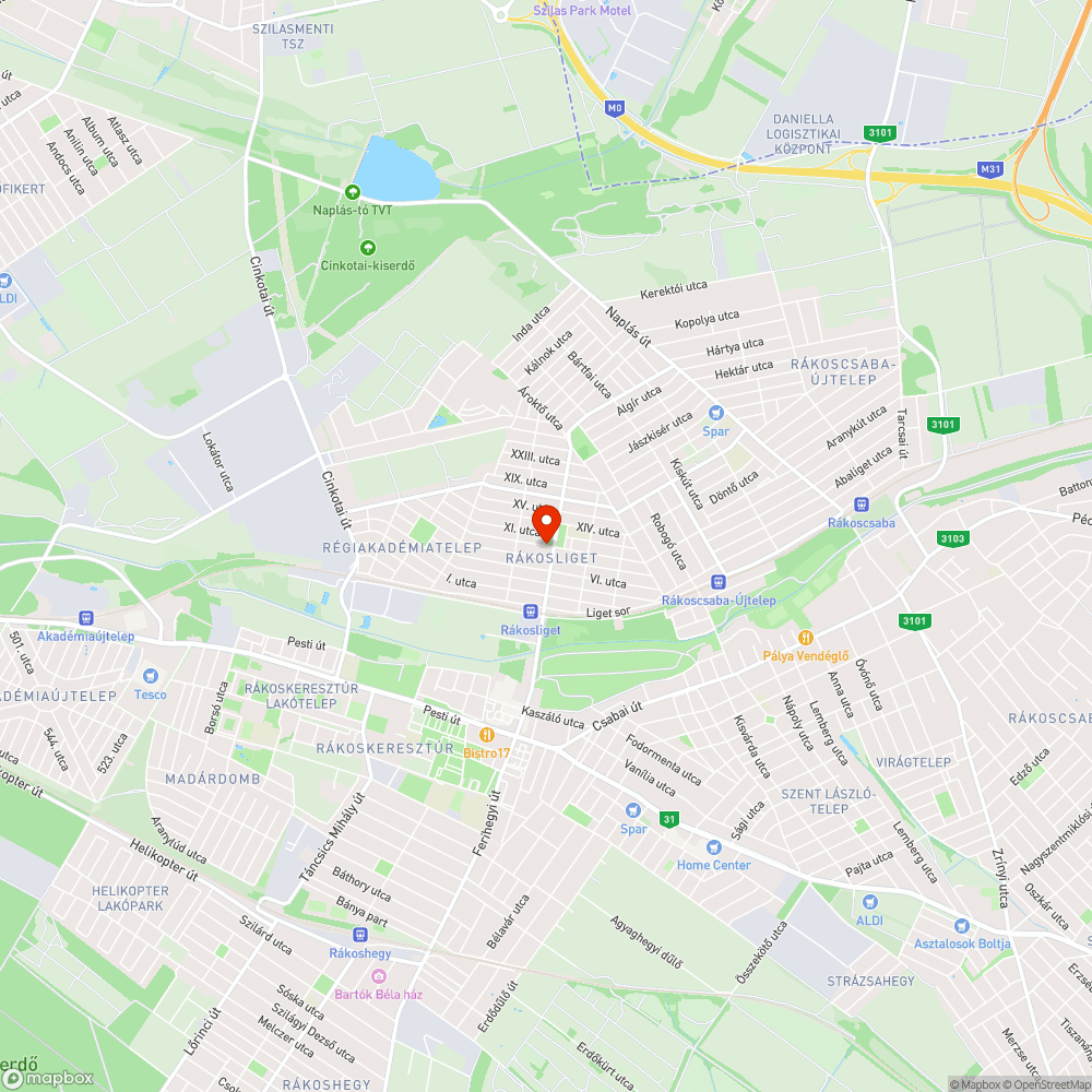 Évek óta megsüllyedt útburkolat bejelentés helye