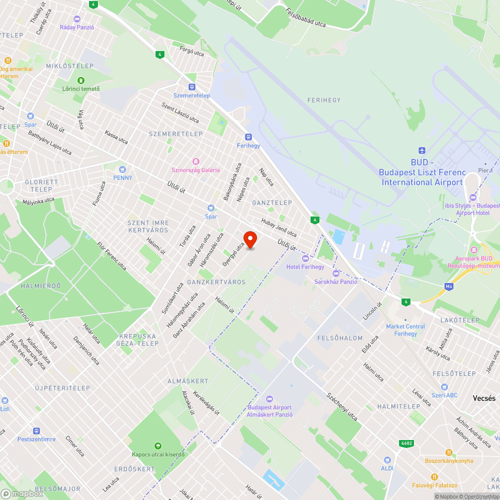 Eltömődött kanális bejelentés helye