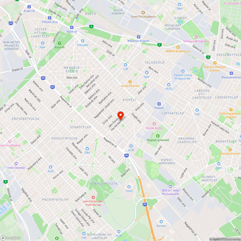 Vas Gereben Utcai Ösvény bejelentés helye