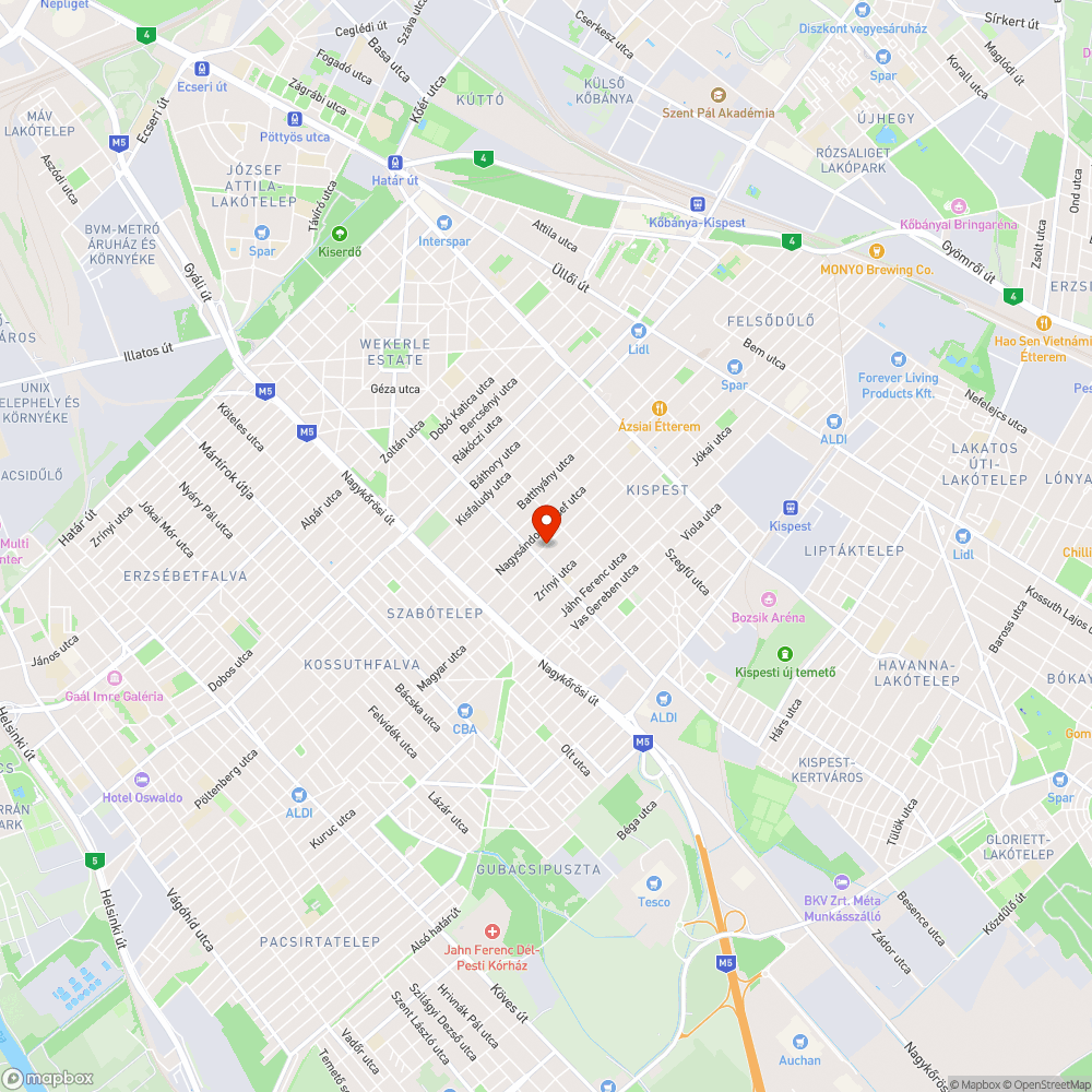 Árpád utcai mélyedés bejelentés helye