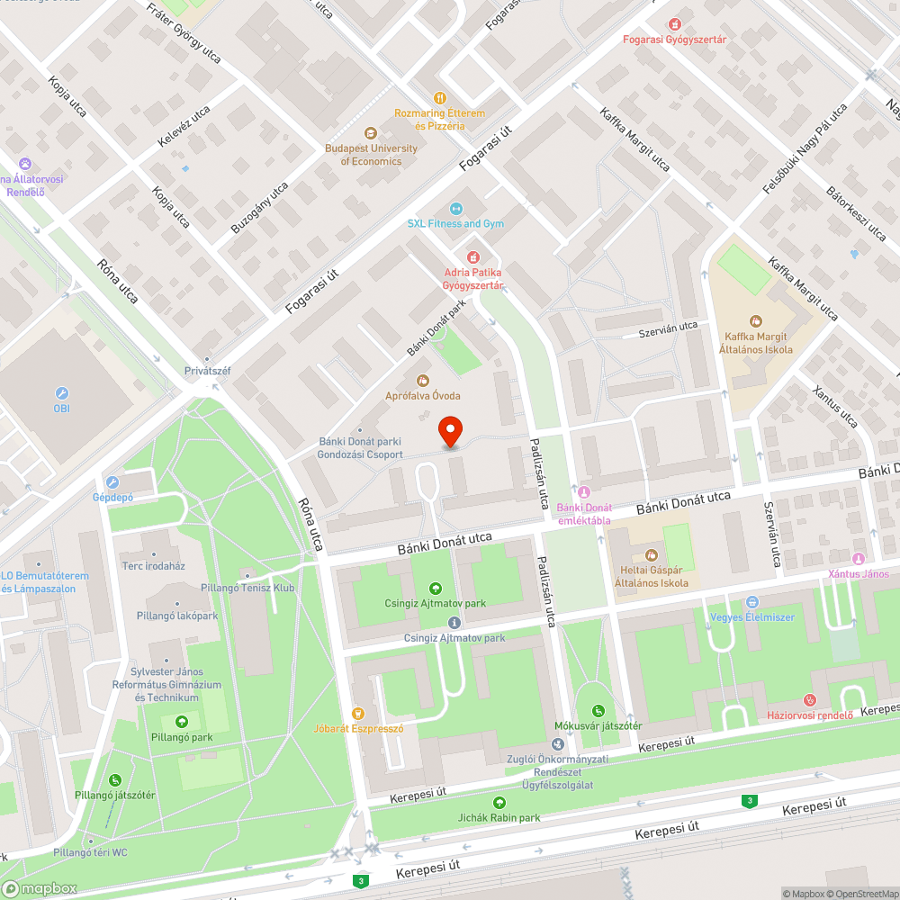 Állandó zajongás a parkban és környékén bejelentés helye