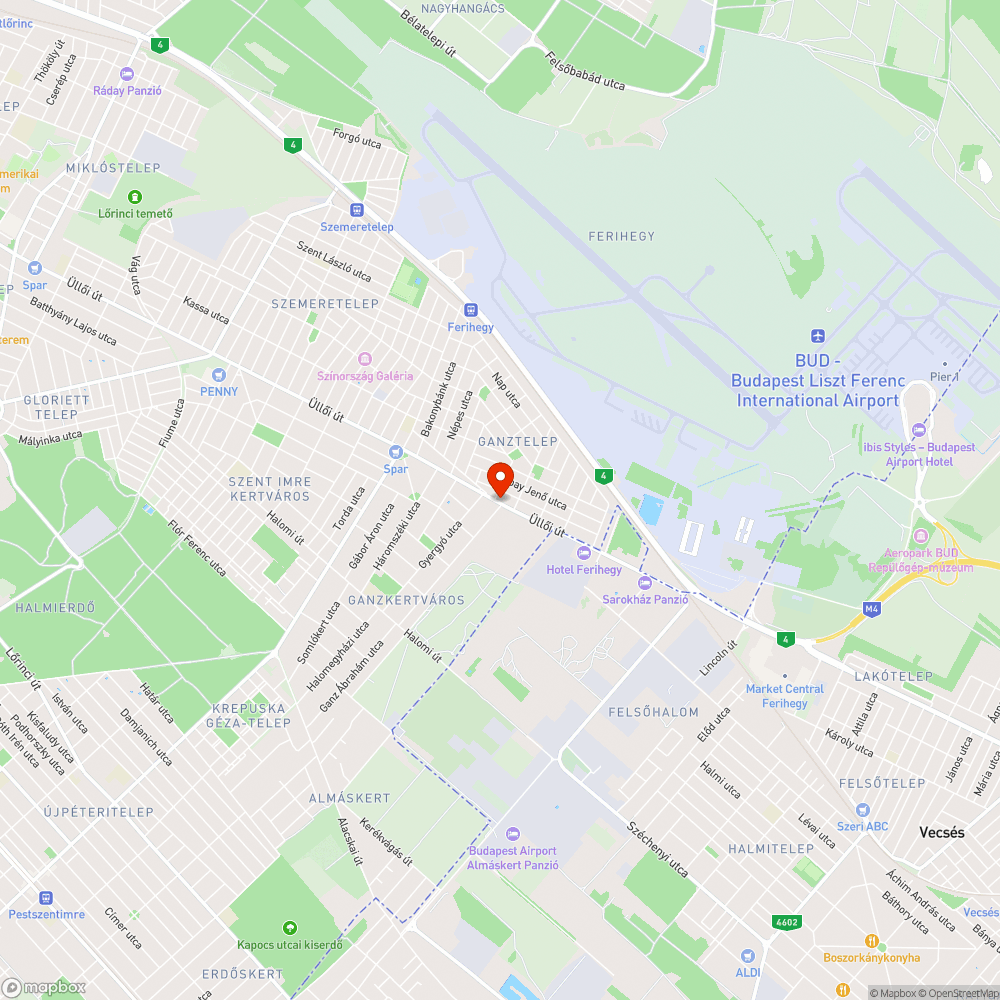 Rozsdaette buszmegálló bejelentés helye