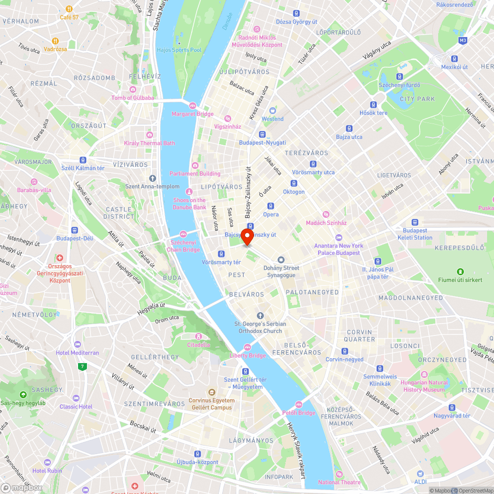 Összefirkálták a Deák téri templomot bejelentés helye