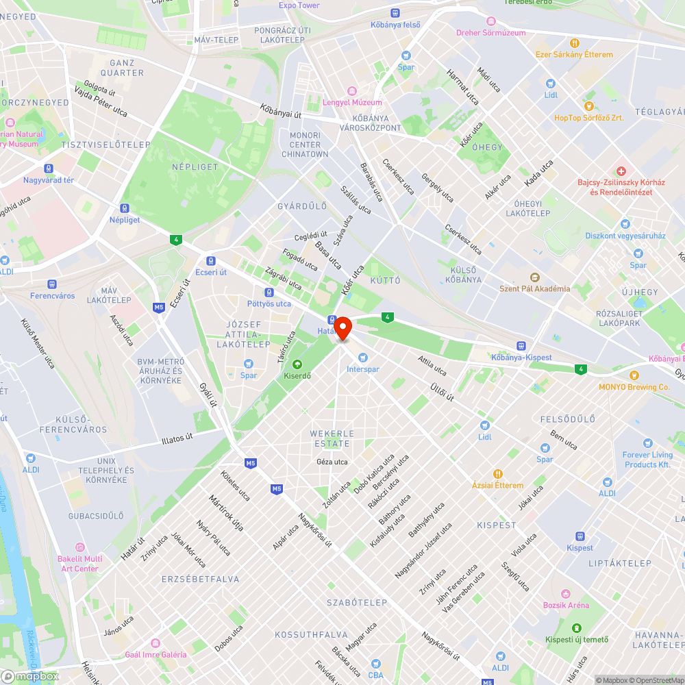 Kispest, Határ Út - Zebrák, Oszlopok bejelentés helye