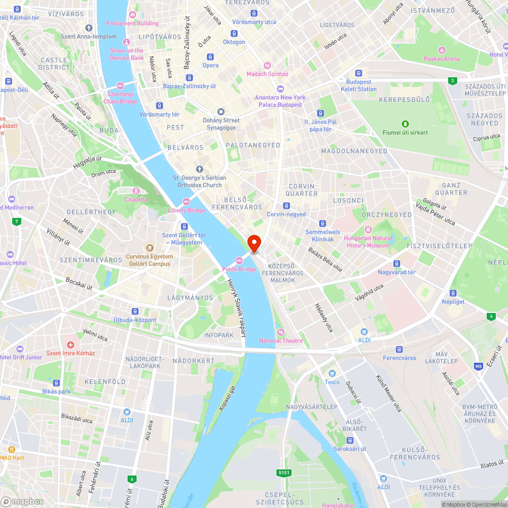 Boráros tér - Járdahiba bejelentés helye