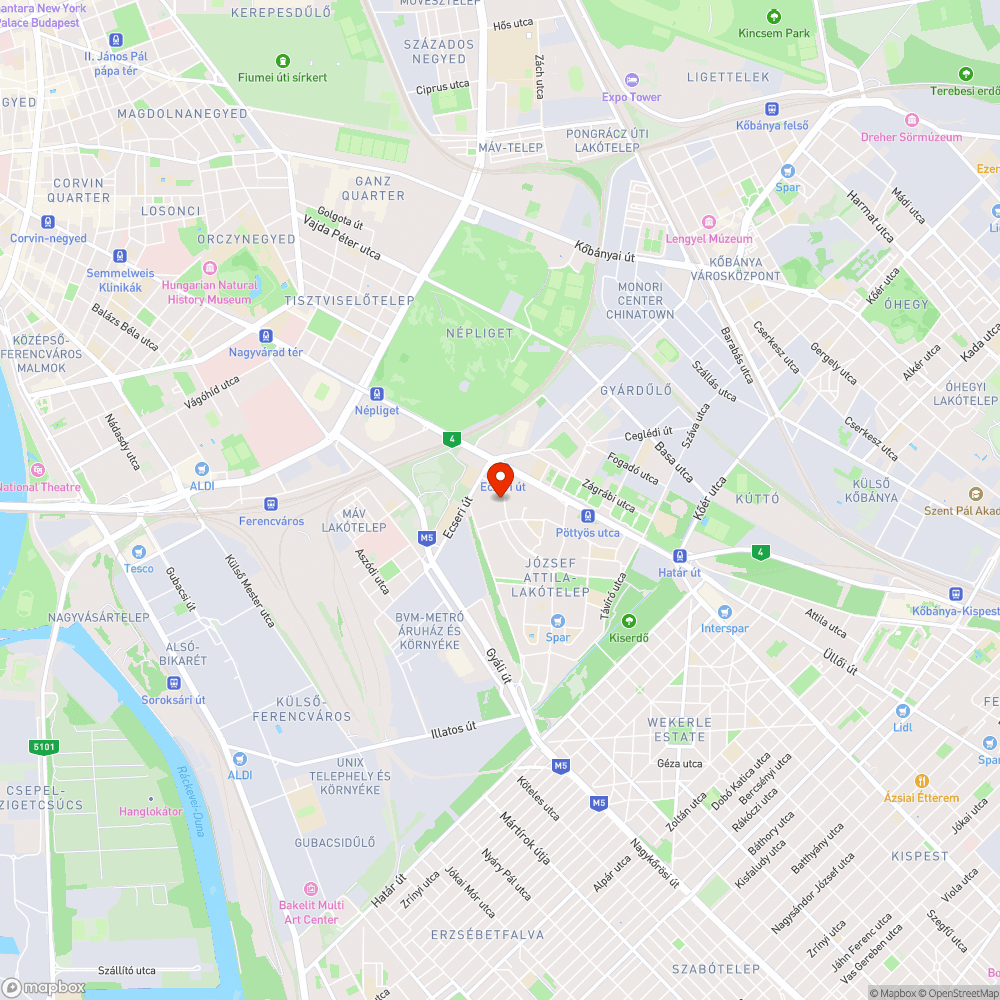 Kátyú bejelentés helye