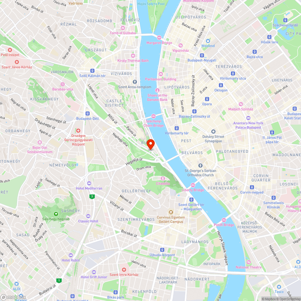 Attila út - Apród utca lámpa bejelentés helye