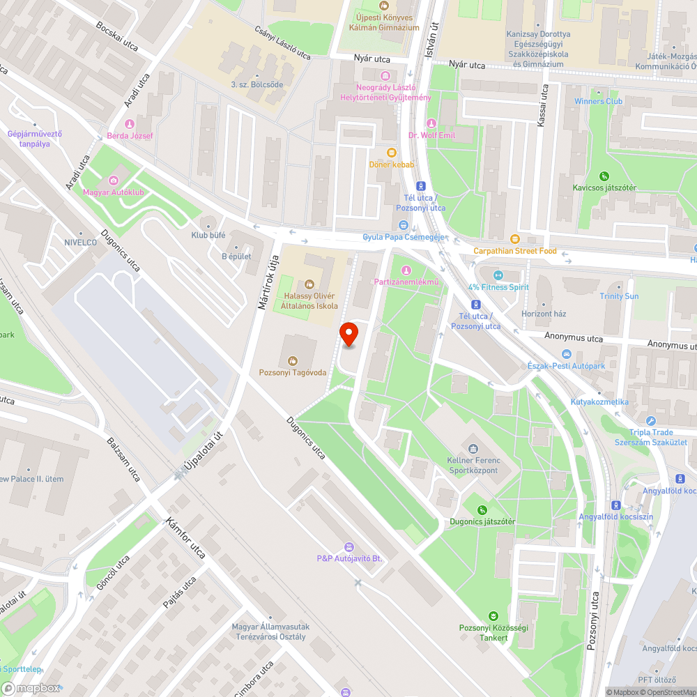 Eldugult esővíz-elvezető bejelentés helye