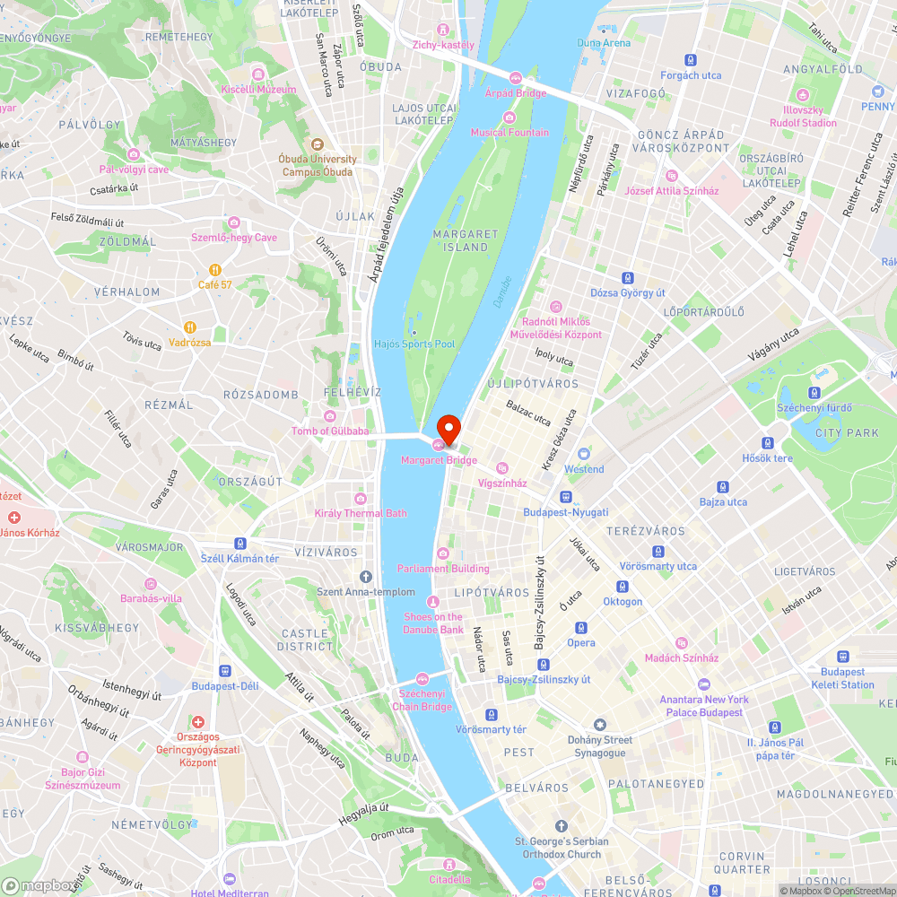 Lekopott kerékpáros nyom a Margit hídon bejelentés helye