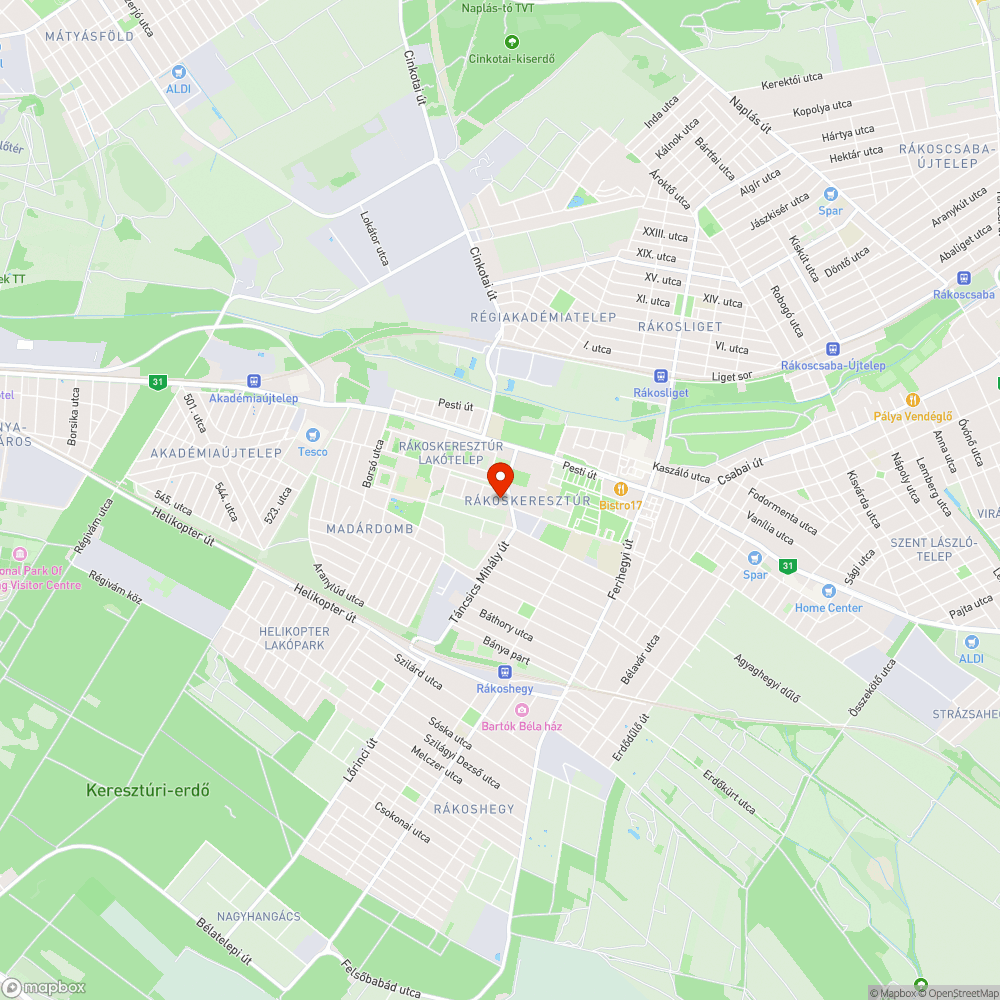 Szemét, veszélyes lépcső és fa bejelentés helye