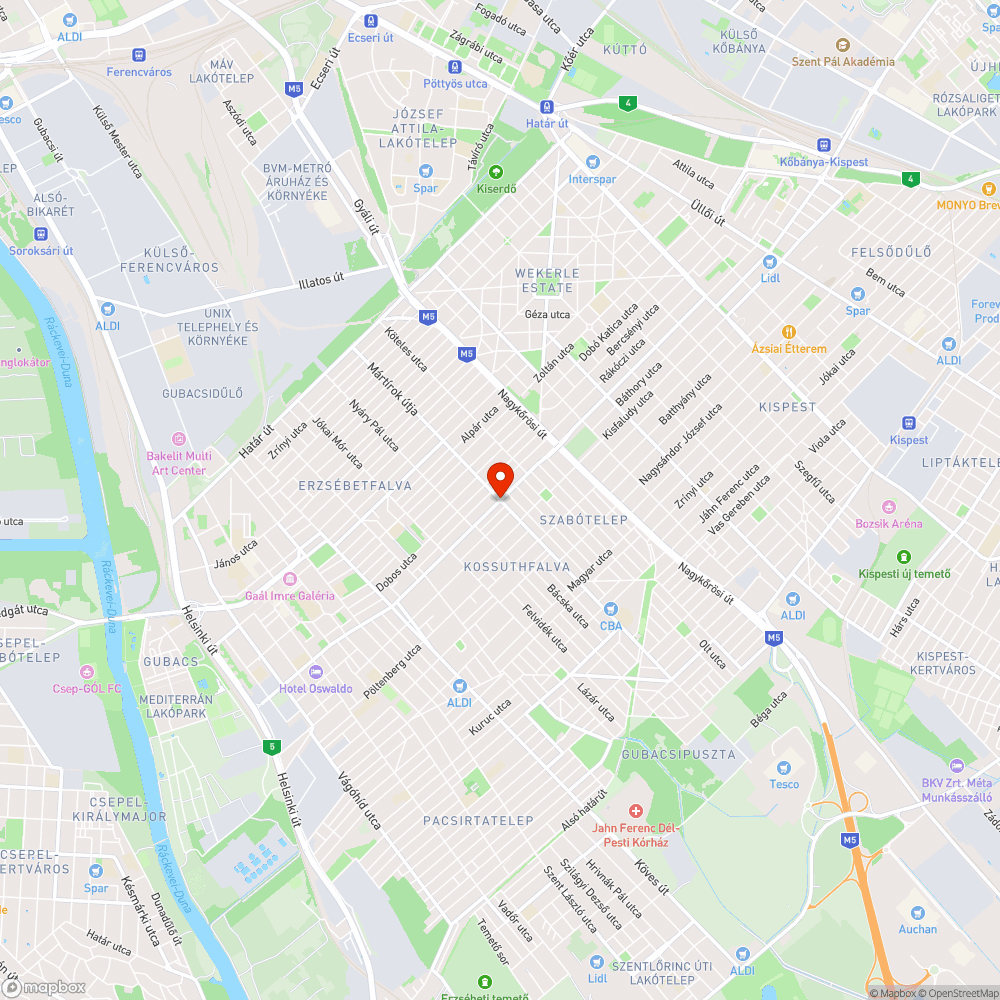 Hiányzó Fényterelők - Nagysándor J. utca-Mártírok útja bejelentés helye