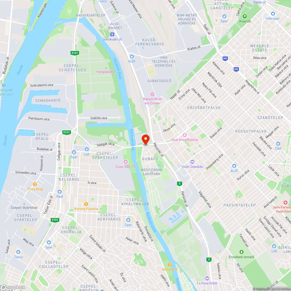 M Csepeli átjáró (119) bejelentés helye