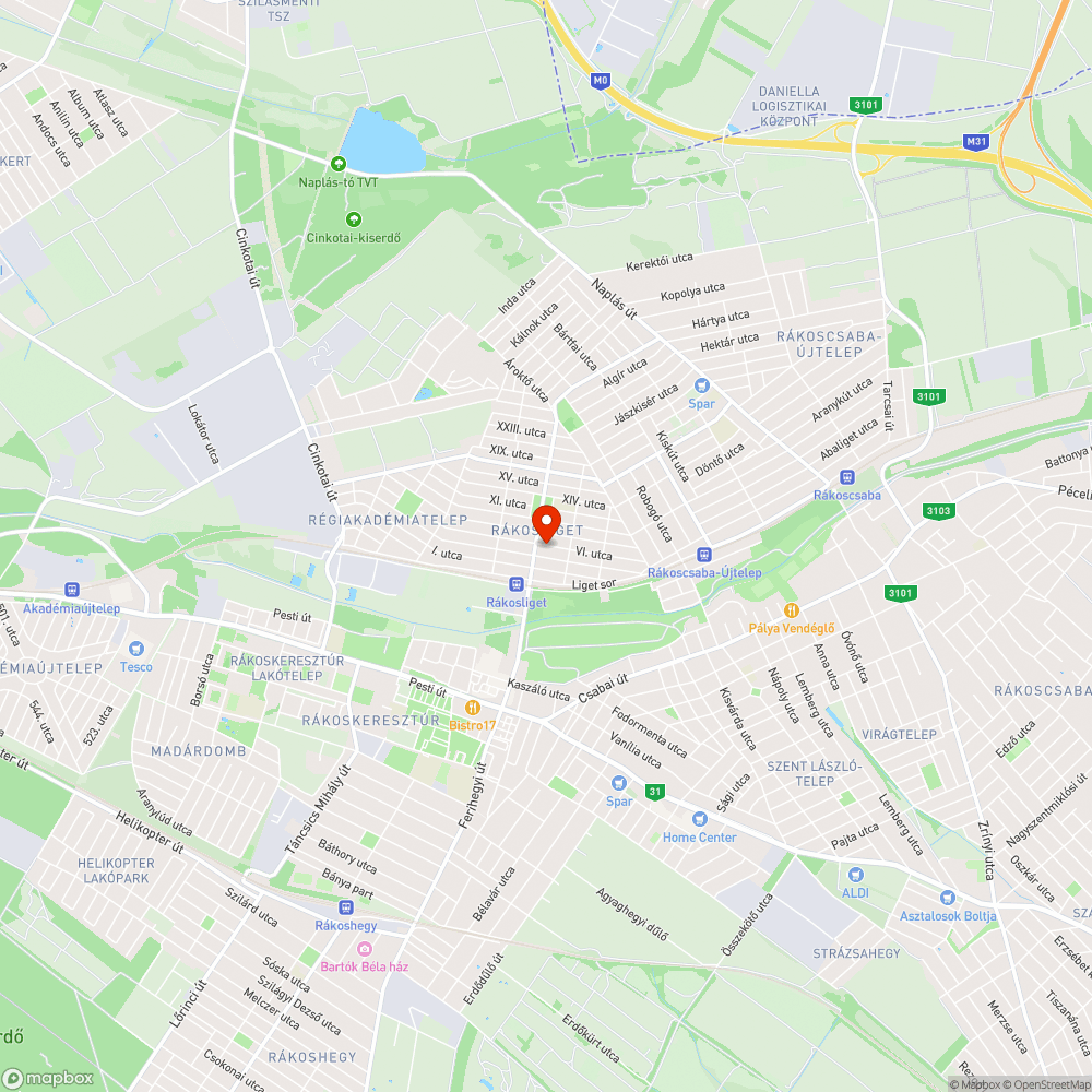 Javítás után megsüllyedt útburkolat bejelentés helye