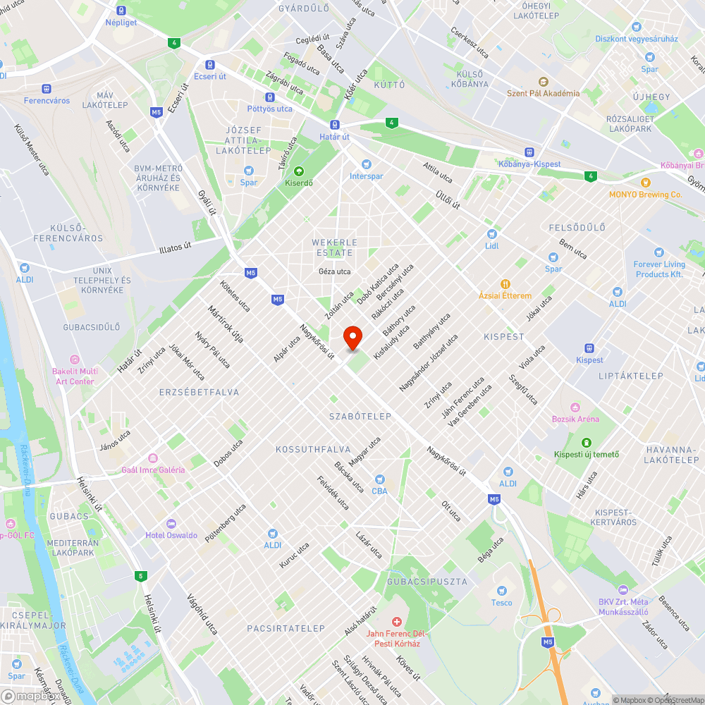 Hunyadi utcai Kanálisok bejelentés helye