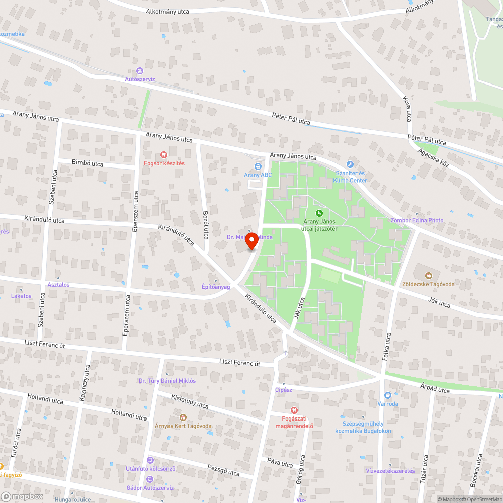 Elhagyott autó bejelentés helye