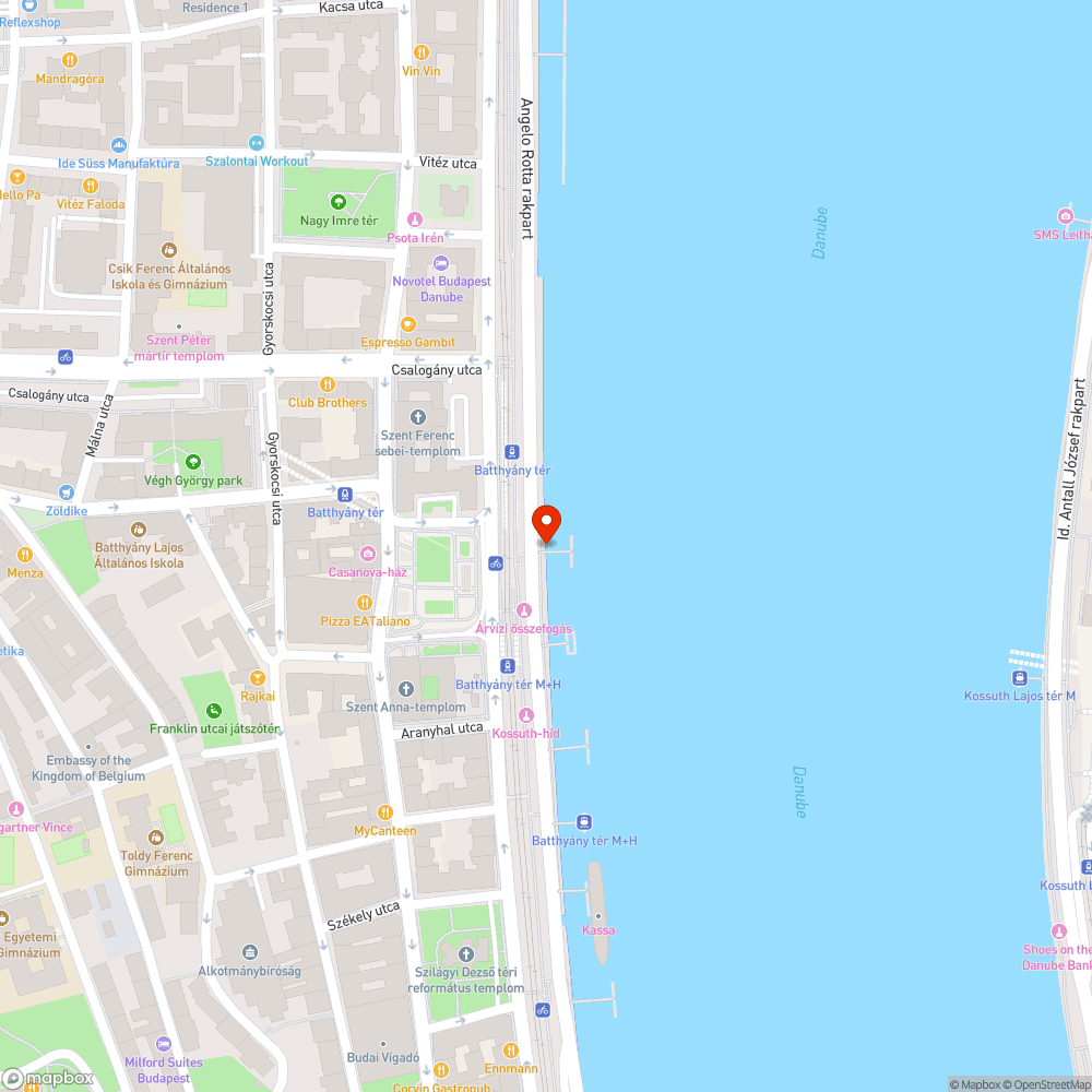 Batthyany ter, rakpart, hajoallomas lepcso - emberi urulek bejelentés helye