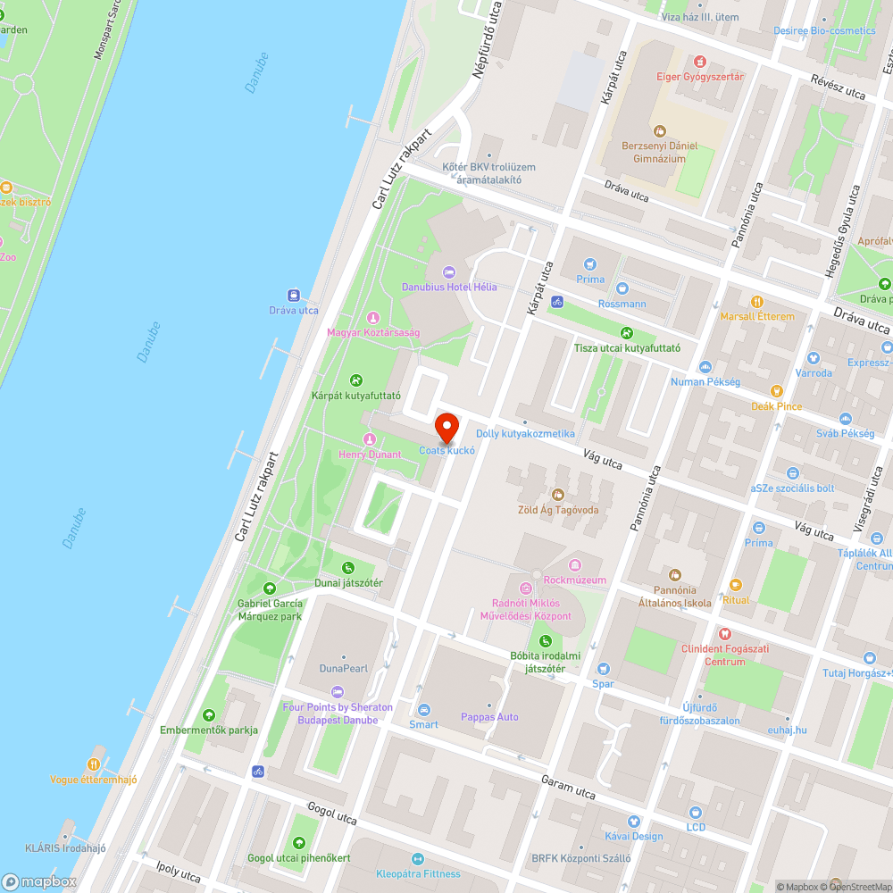 Megrongált pad bejelentés helye