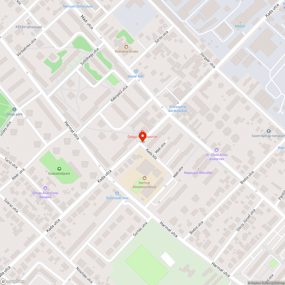 Üres oszlop járda mellett bejelentés helye