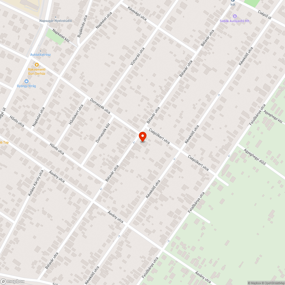 Újra kátyúk a Bélavár utcában bejelentés helye