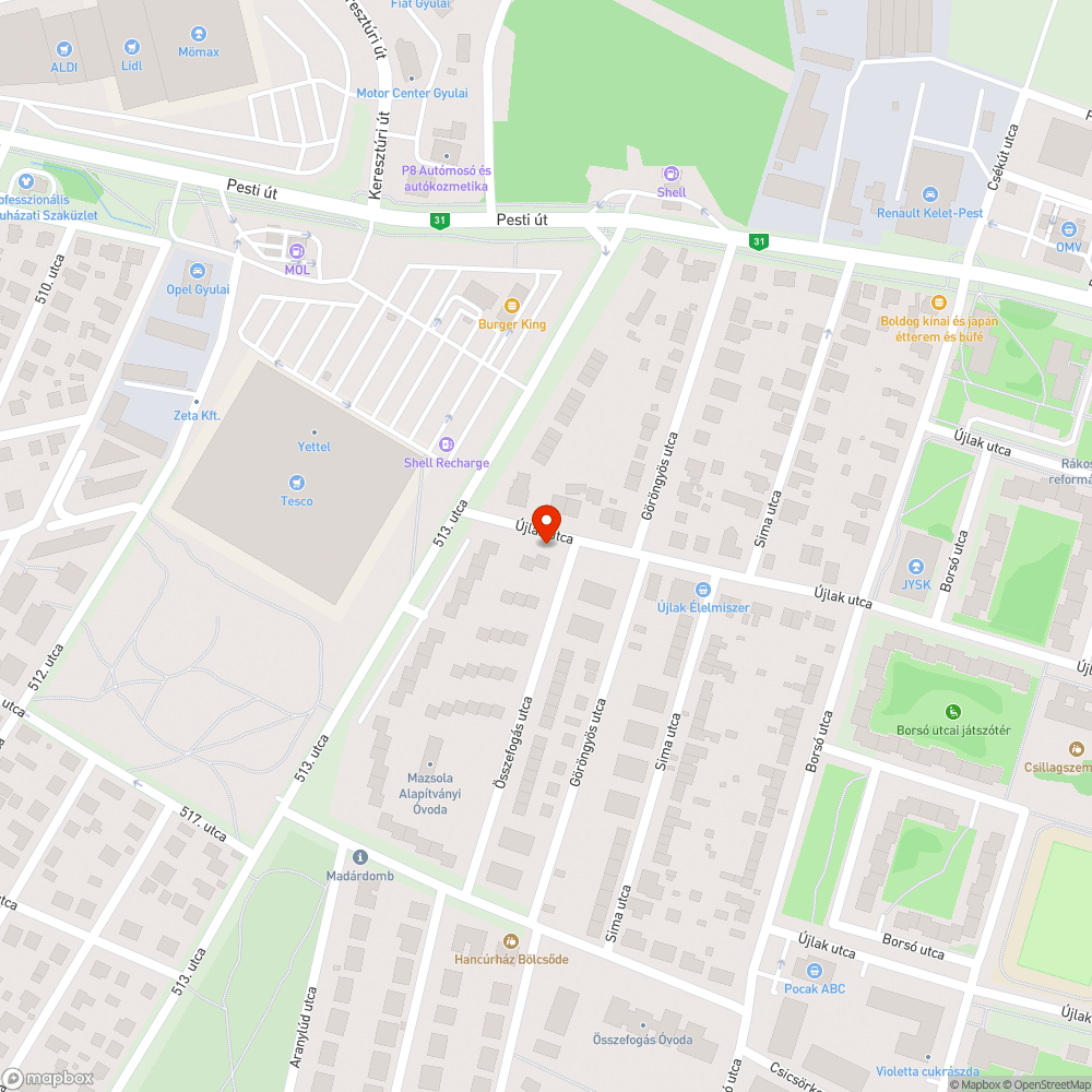 Gazzal tele árkok az Újlak utca elején (... és tovább...) bejelentés helye