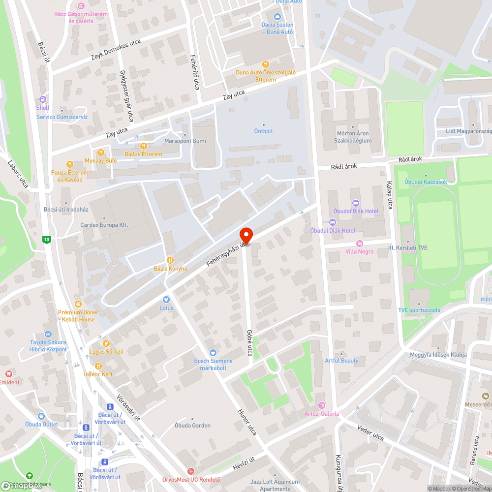 Hiányzó tábla bejelentés helye