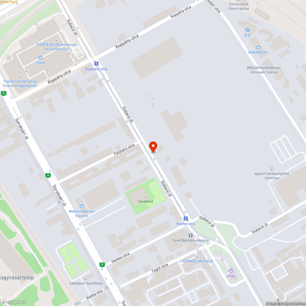 Non-stop hulledéklerakó a Gubacsi úton bejelentés helye