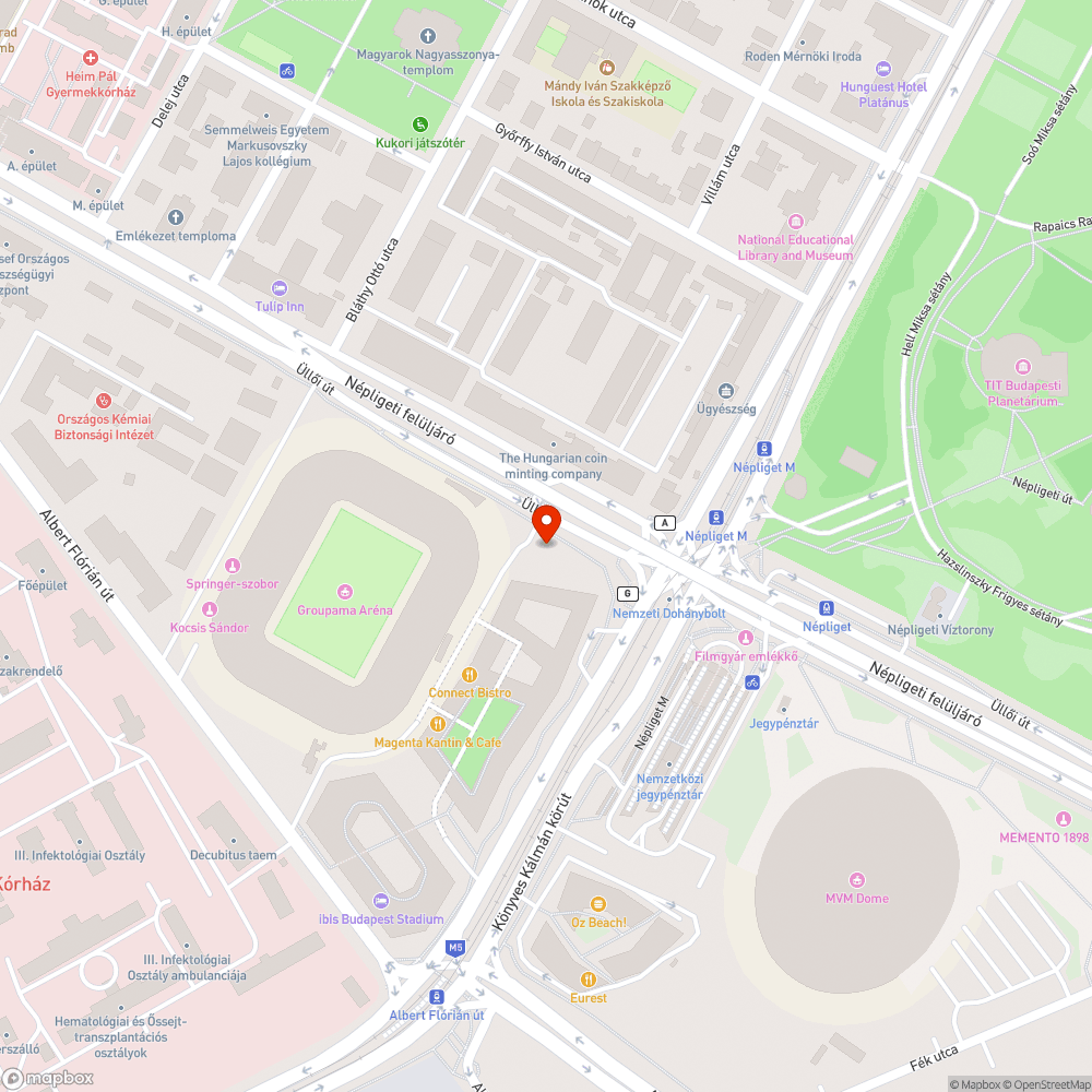 Hiányzó betű a Groupama Aréna kerékpártárolójáról bejelentés helye