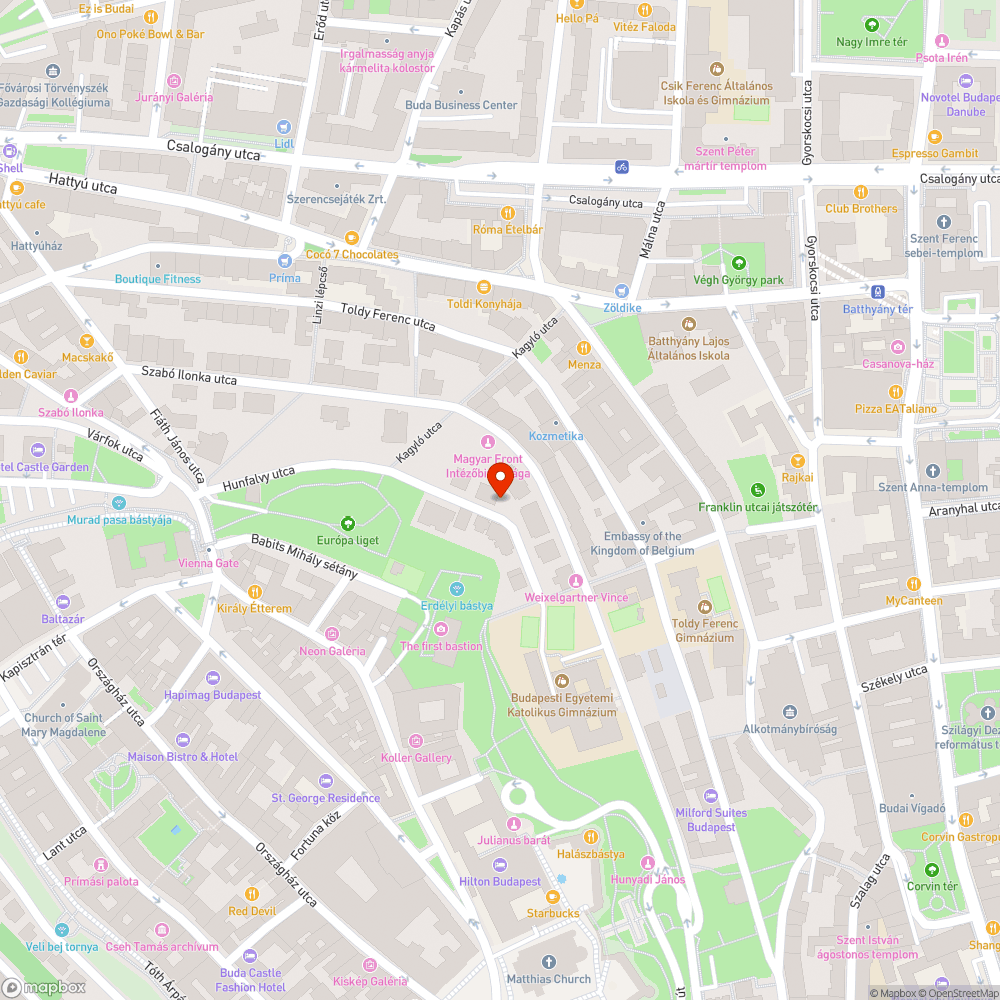 I. Hunfalvy utca 9. - UPC akna süllyedés bejelentés helye