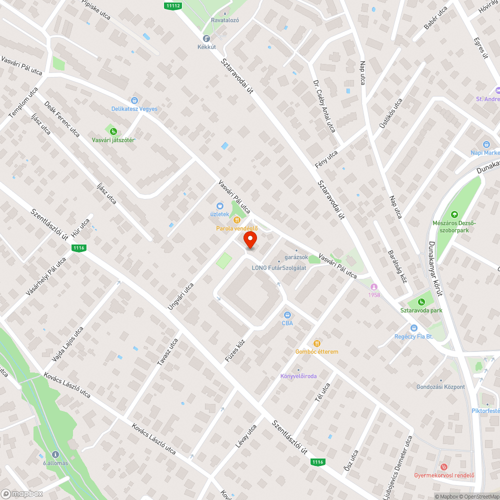 Füzes park szelektív tároló bejelentés helye