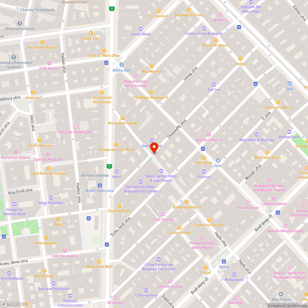 Beszakadt aknafedél a Desseffy és Hajós utca sarkánál! bejelentés helye