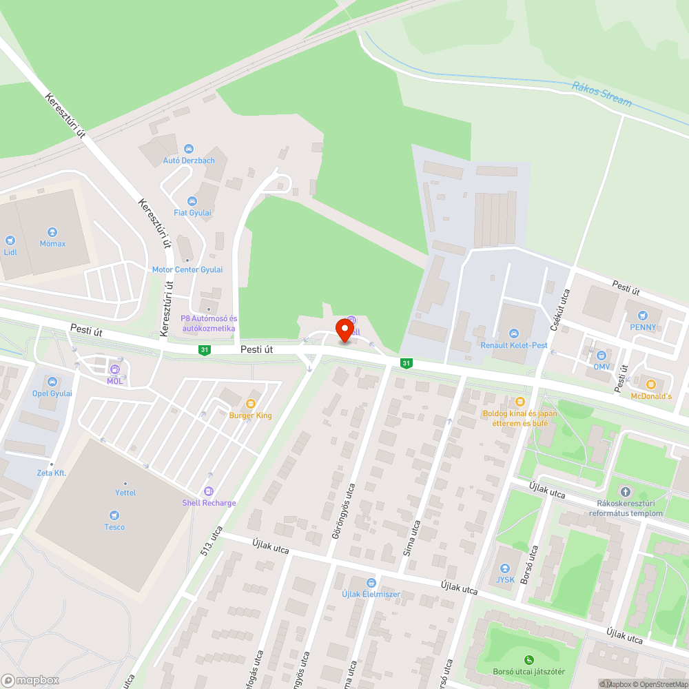 Kopott zebra bejelentés helye