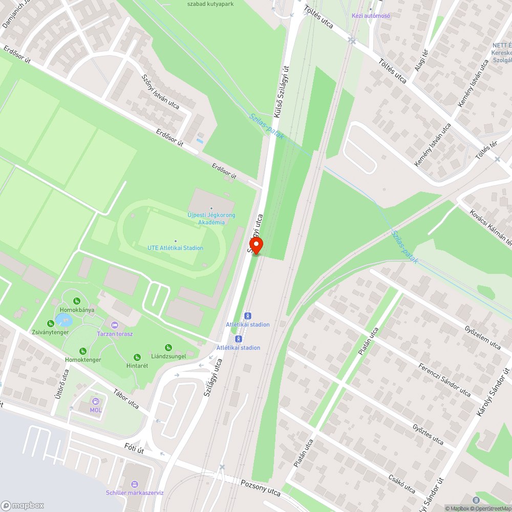 Elhanyagolt zöldfelület a Szilágyi utcában bejelentés helye