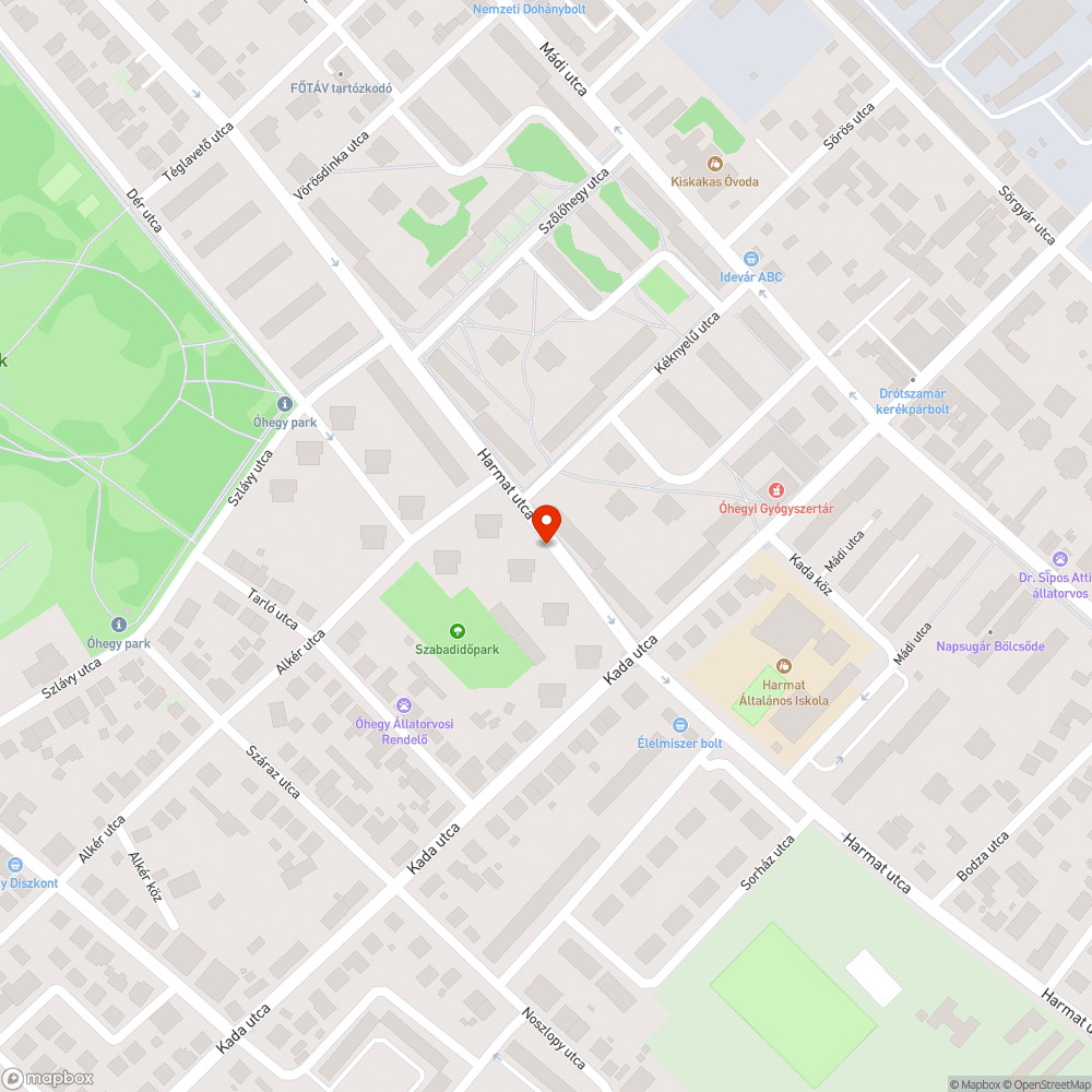 Ágaktól rosszul látható jelzőtáblák - Harmat utca 77. bejelentés helye