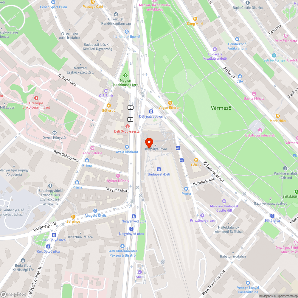 Beázás a Déli pályaudvaron bejelentés helye